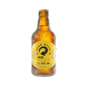 Cerveja Skol Puro Malte Garrafa 300ml – Caixa 24 Unidades